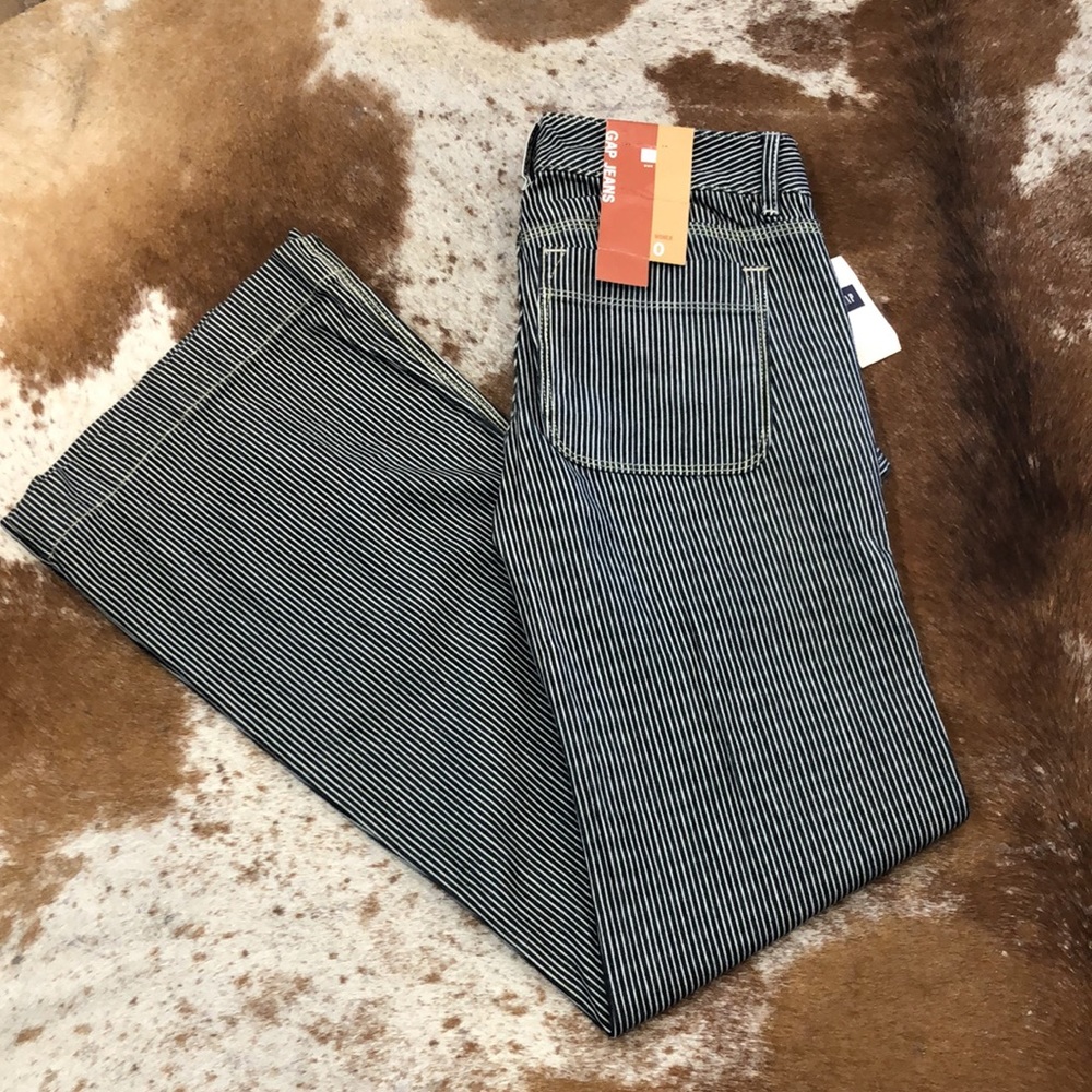 Pinstripe Wide Leg Trousers